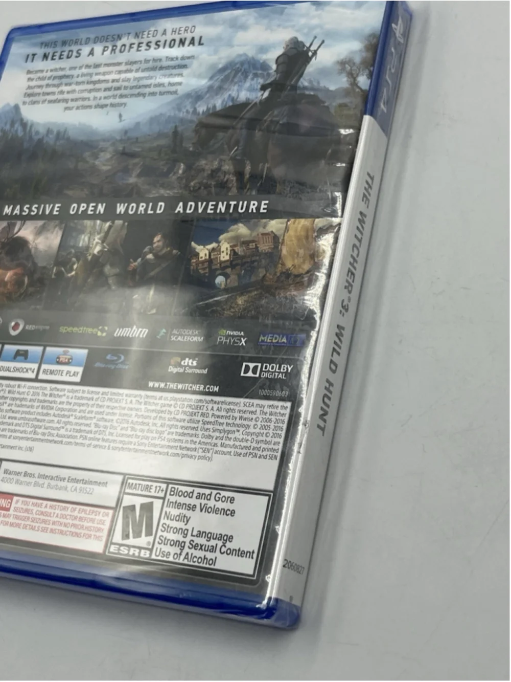 The Witcher 3: Wild Hunt Sony PlayStation 4 Detailed World Map BRAND NEW SEALED